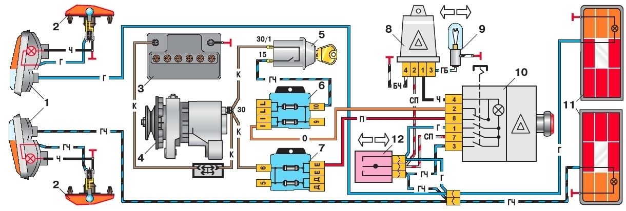 Схема подключения генератора урал